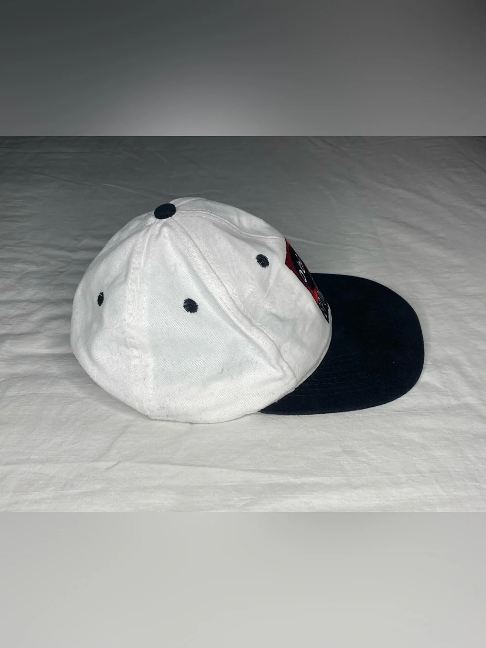 Vintage ABC Sports Snapback Red Logo 90s Adjustable Cap White Black